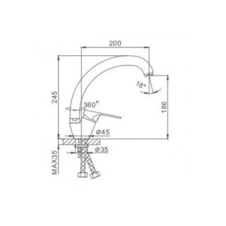 Смеситель для кухни Frap F4113-2 хром